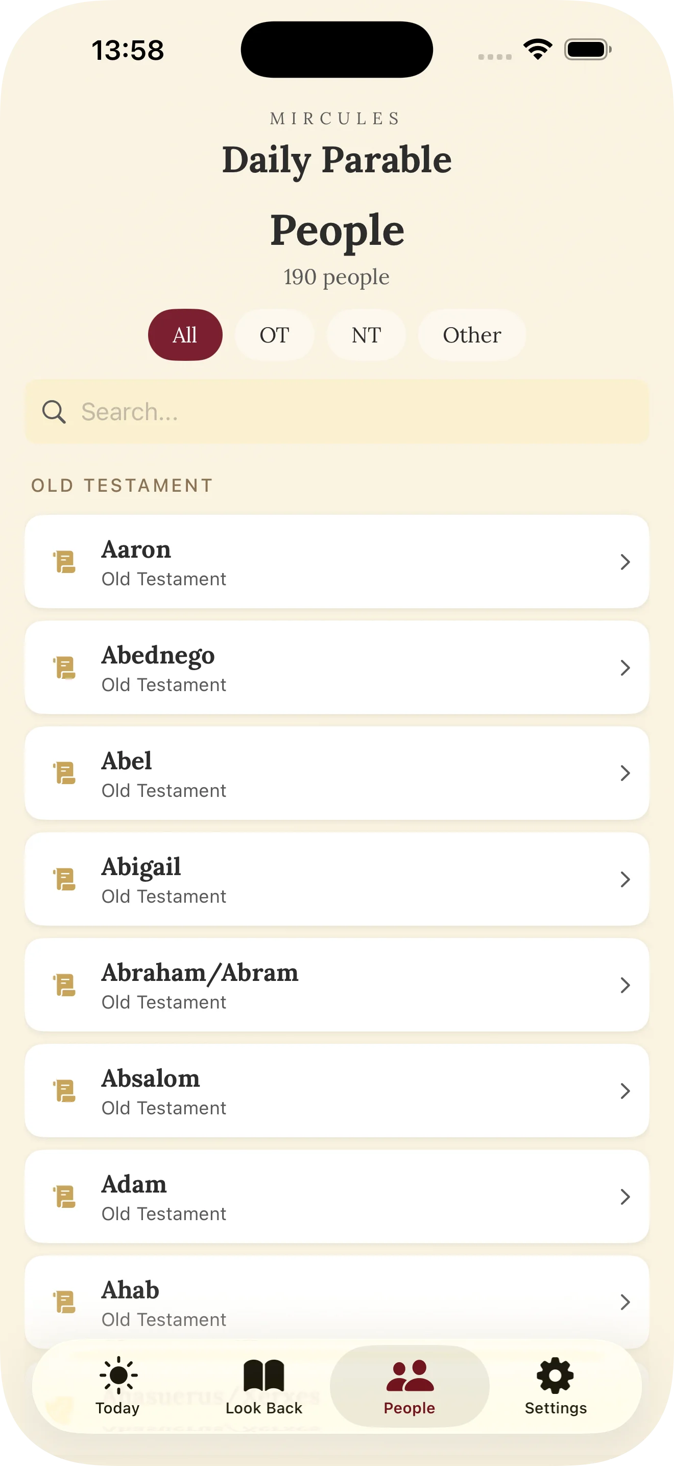Bible people directory